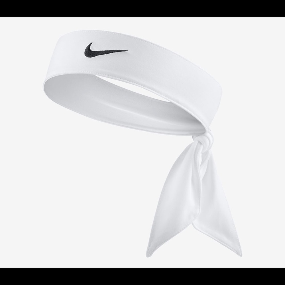 White nike head tie